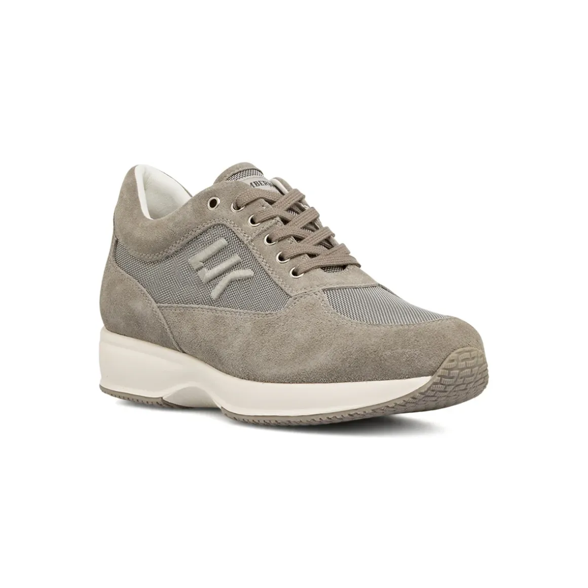 Sneakers casual da Uomo grigie in pelle scamosciata e mesh Lumberjack