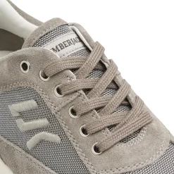 Sneakers casual da Uomo grigie in pelle scamosciata e mesh Lumberjack