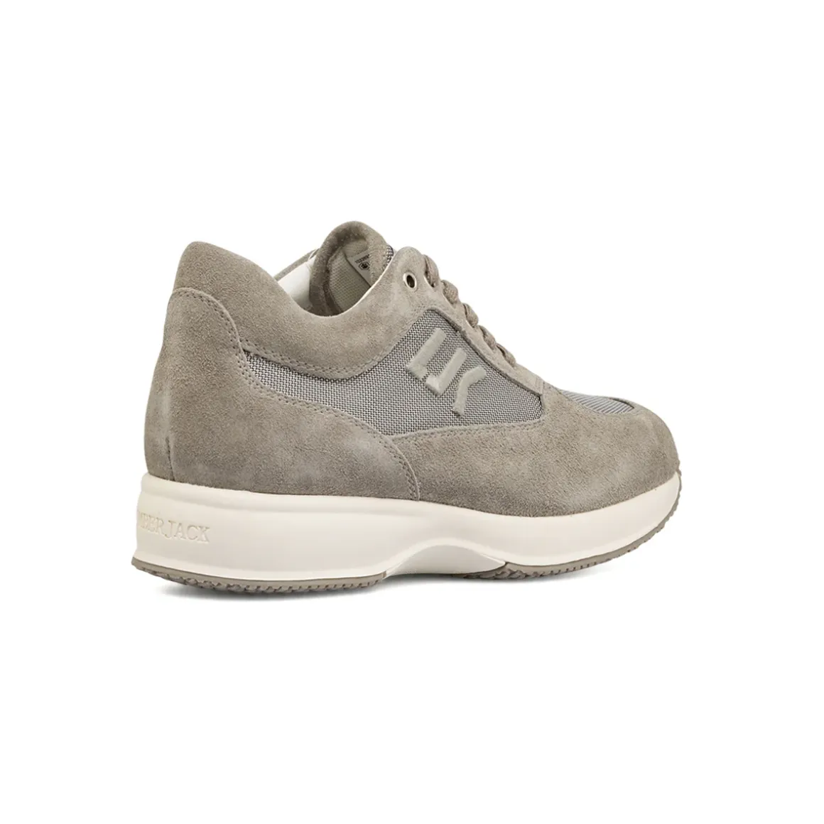Sneakers casual da Uomo grigie in pelle scamosciata e mesh Lumberjack