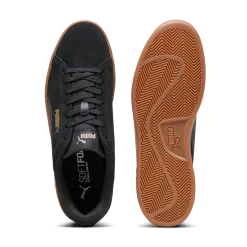Sneakers casual da uomo in pelle scamosciata nere con logo Puma Smash 3.0