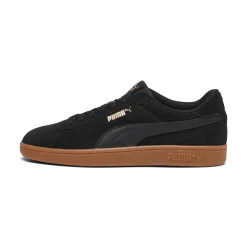 Sneakers casual da uomo in pelle scamosciata nere con logo Puma Smash 3.0