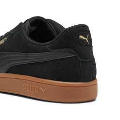 Sneakers casual da uomo in pelle scamosciata nere con logo Puma Smash 3.0