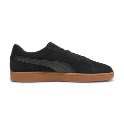 Sneakers casual da uomo in pelle scamosciata nere con logo Puma Smash 3.0