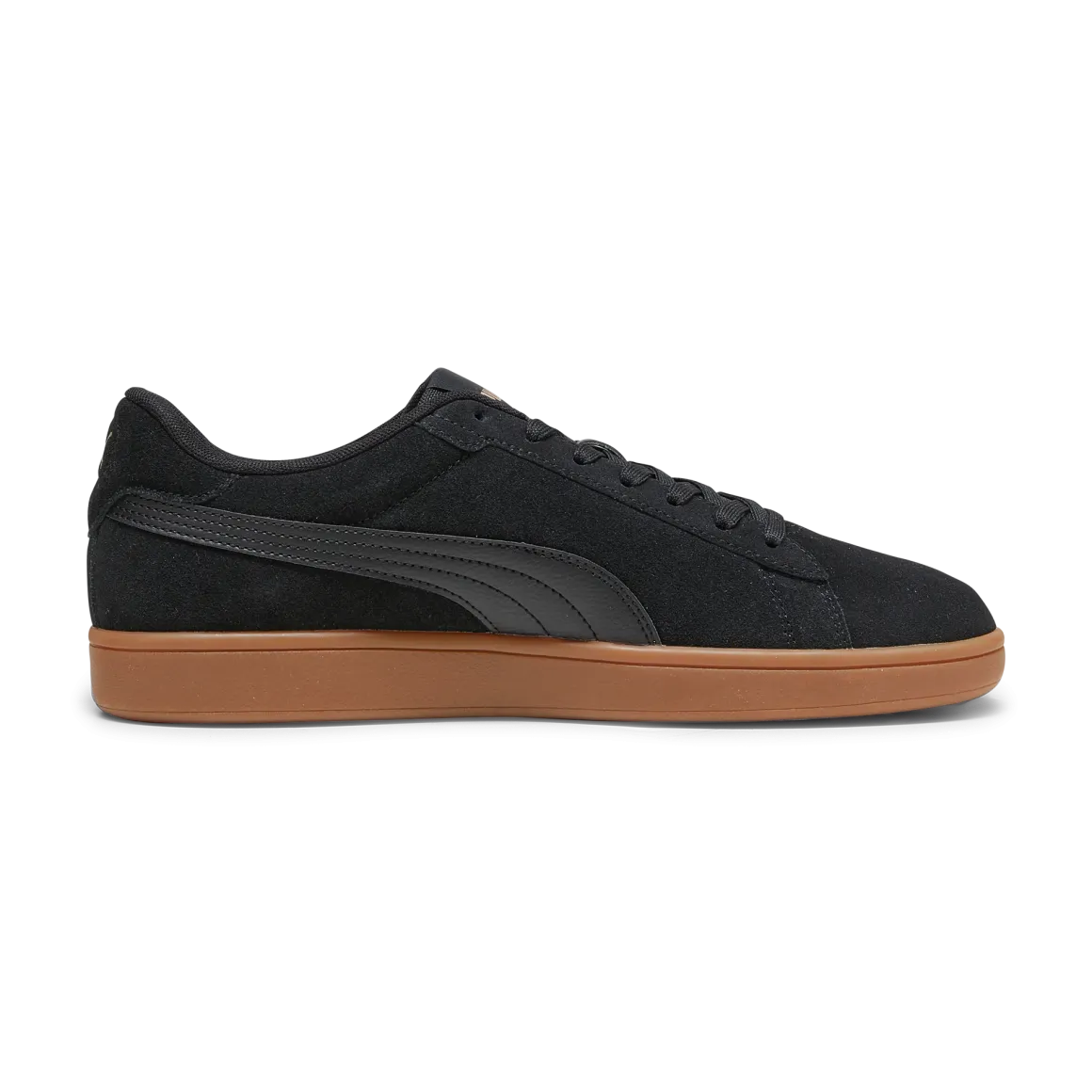 Sneakers casual da uomo in pelle scamosciata nere con logo Puma Smash 3.0