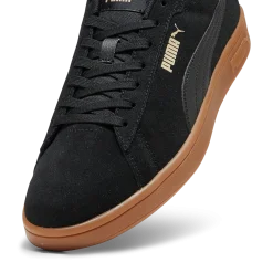 Sneakers casual da uomo in pelle scamosciata nere con logo Puma Smash 3.0