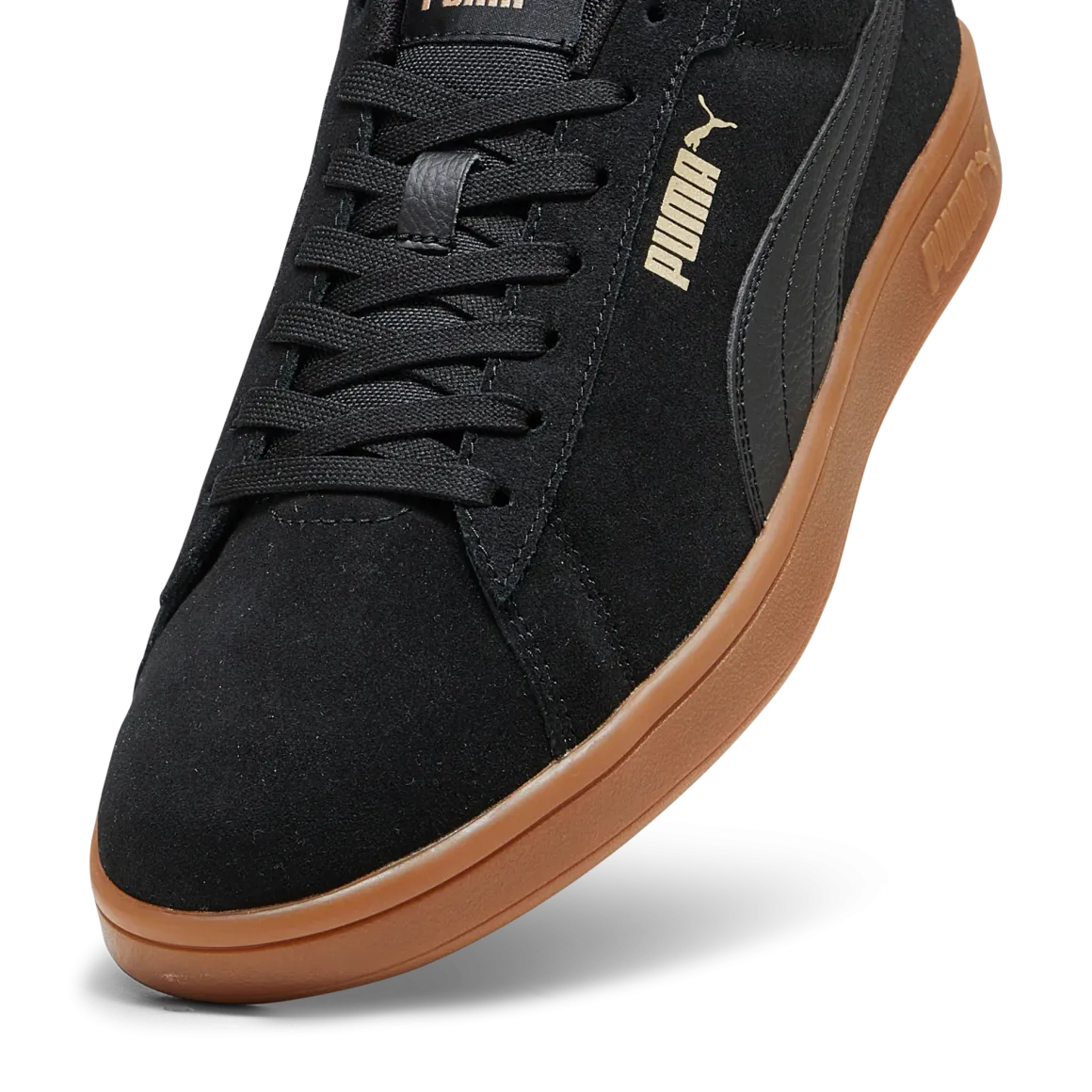 Sneakers casual da uomo in pelle scamosciata nere con logo Puma Smash 3.0