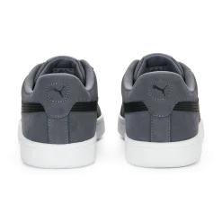 Sneakers casual da uomo in pelle scamosciata grigie e nere con logo Puma Smash 3.0