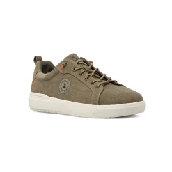 Sneakers casual da Uomo in tela beige con suola bianca Navigare
