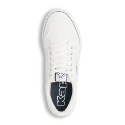 Sneakers casual da uomo Kappa bianche in tela con logo blu navy