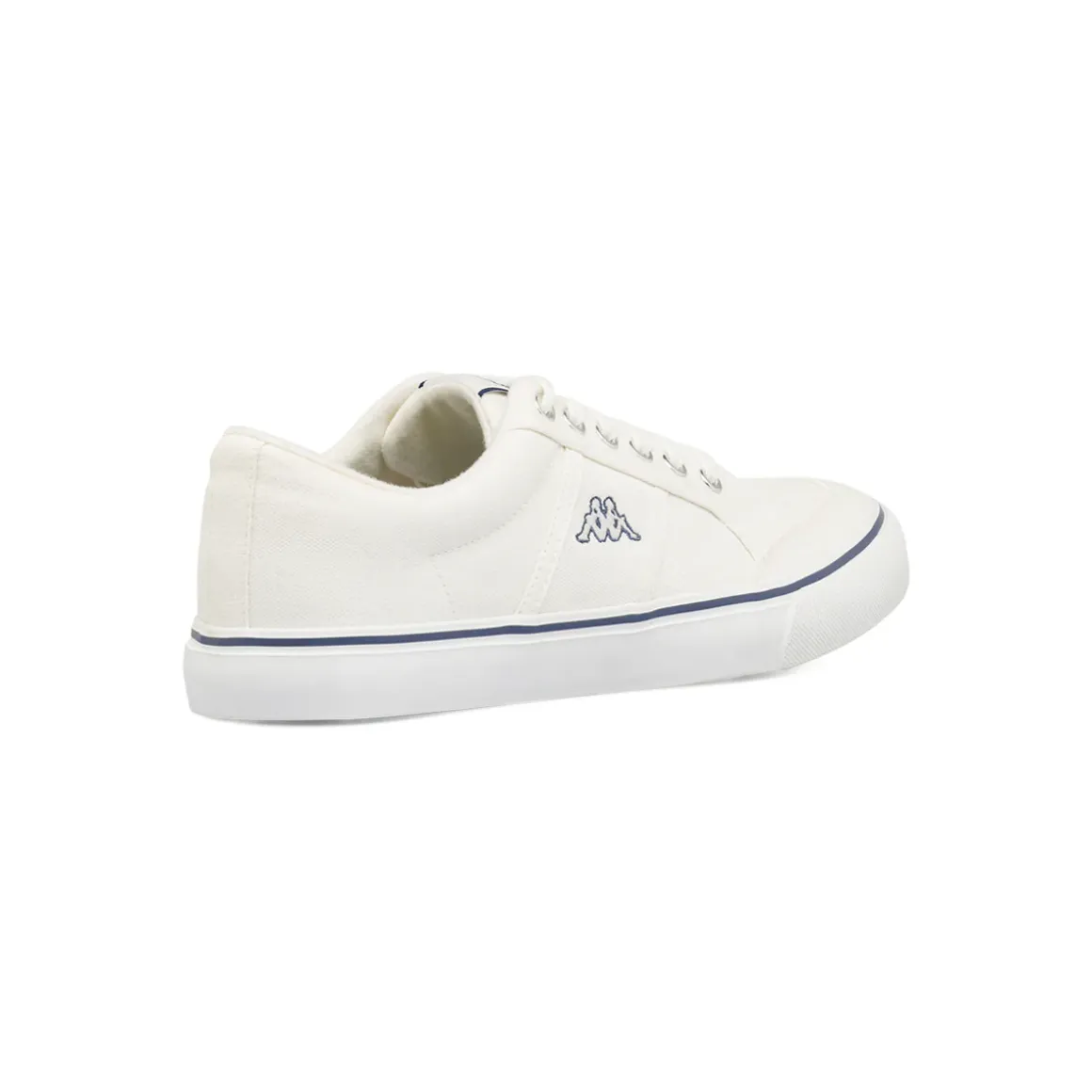 Sneakers casual da uomo Kappa bianche in tela con logo blu navy