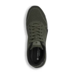 Sneakers casual da Uomo verde militare in tessuto mesh Lumberjack