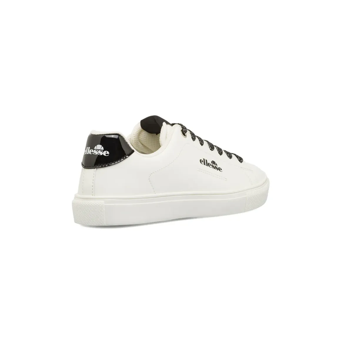 Sneakers casual Ellesse da Donna bianche con lacci neri glitter