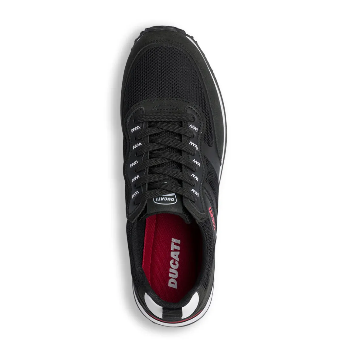 Sneakers casual nere con dettagli rossi da Uomo Ducati