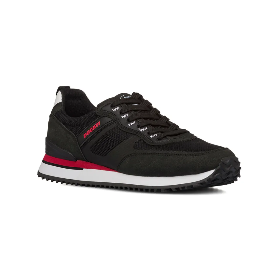 Sneakers casual nere con dettagli rossi da Uomo Ducati