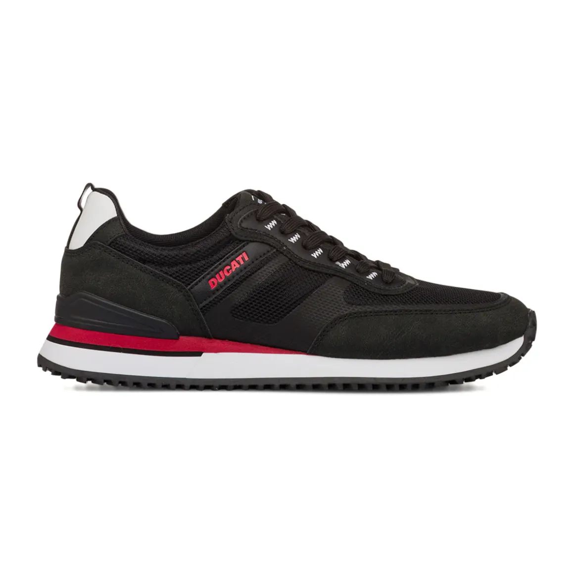 Sneakers casual nere con dettagli rossi da Uomo Ducati