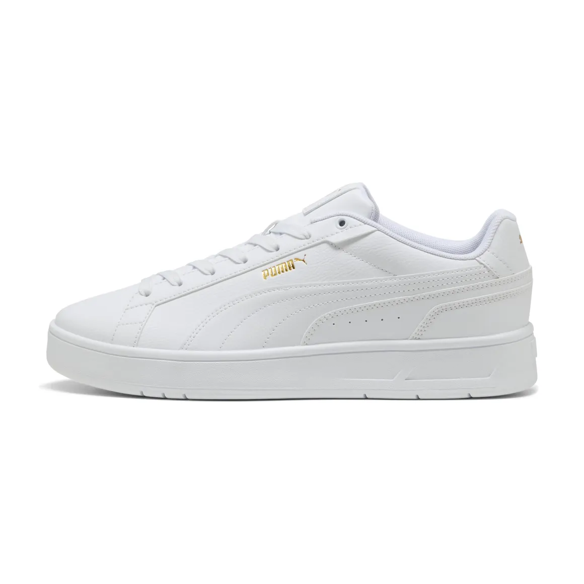 Sneakers casual unisex bianche con logo dorato Puma Court Classico