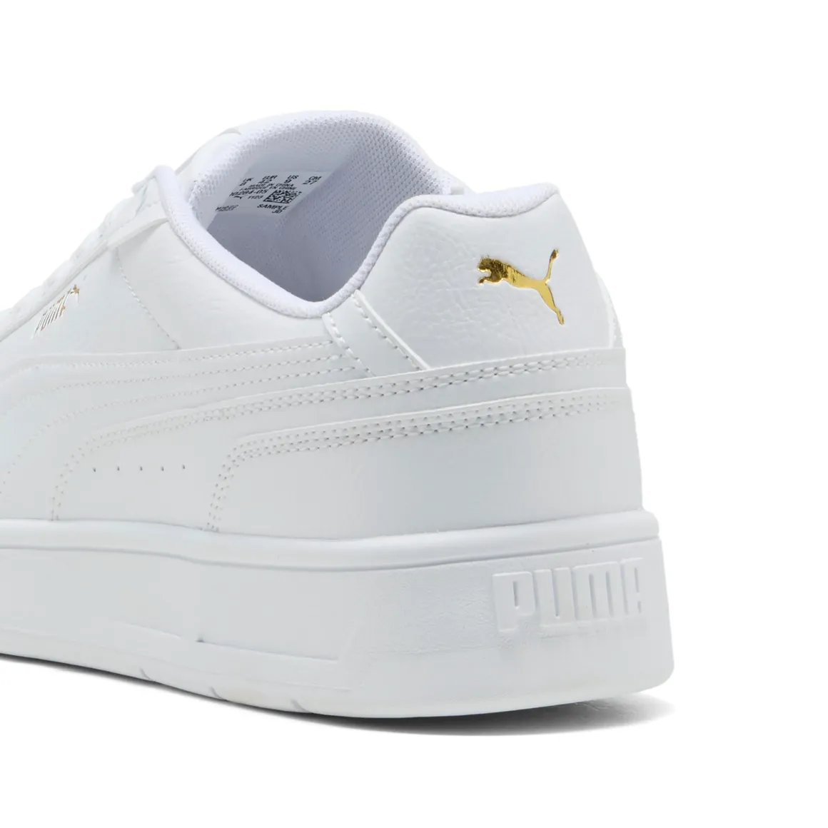 Sneakers casual unisex bianche con logo dorato Puma Court Classico