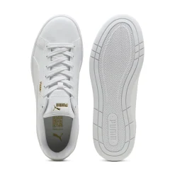 Sneakers casual unisex bianche con logo dorato Puma Court Classico