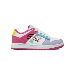 Sneakers colorate da Ragazza lilla e rosa e stampe Dieci Baci