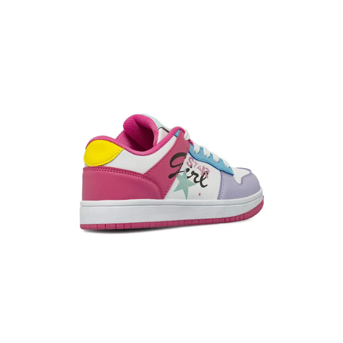 Sneakers colorate da Ragazza lilla e rosa e stampe Dieci Baci