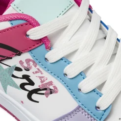 Sneakers colorate da Ragazza lilla e rosa e stampe Dieci Baci