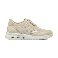 Sneakers comfort beige da Donna con inserti oro P Soft