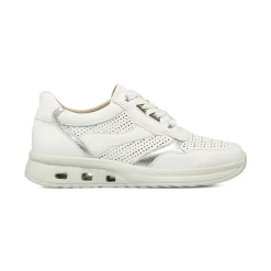 Sneakers comfort bianche da Donna con dettagli argento Lora Ferres