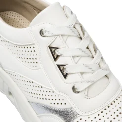 Sneakers comfort bianche da Donna con dettagli argento Lora Ferres