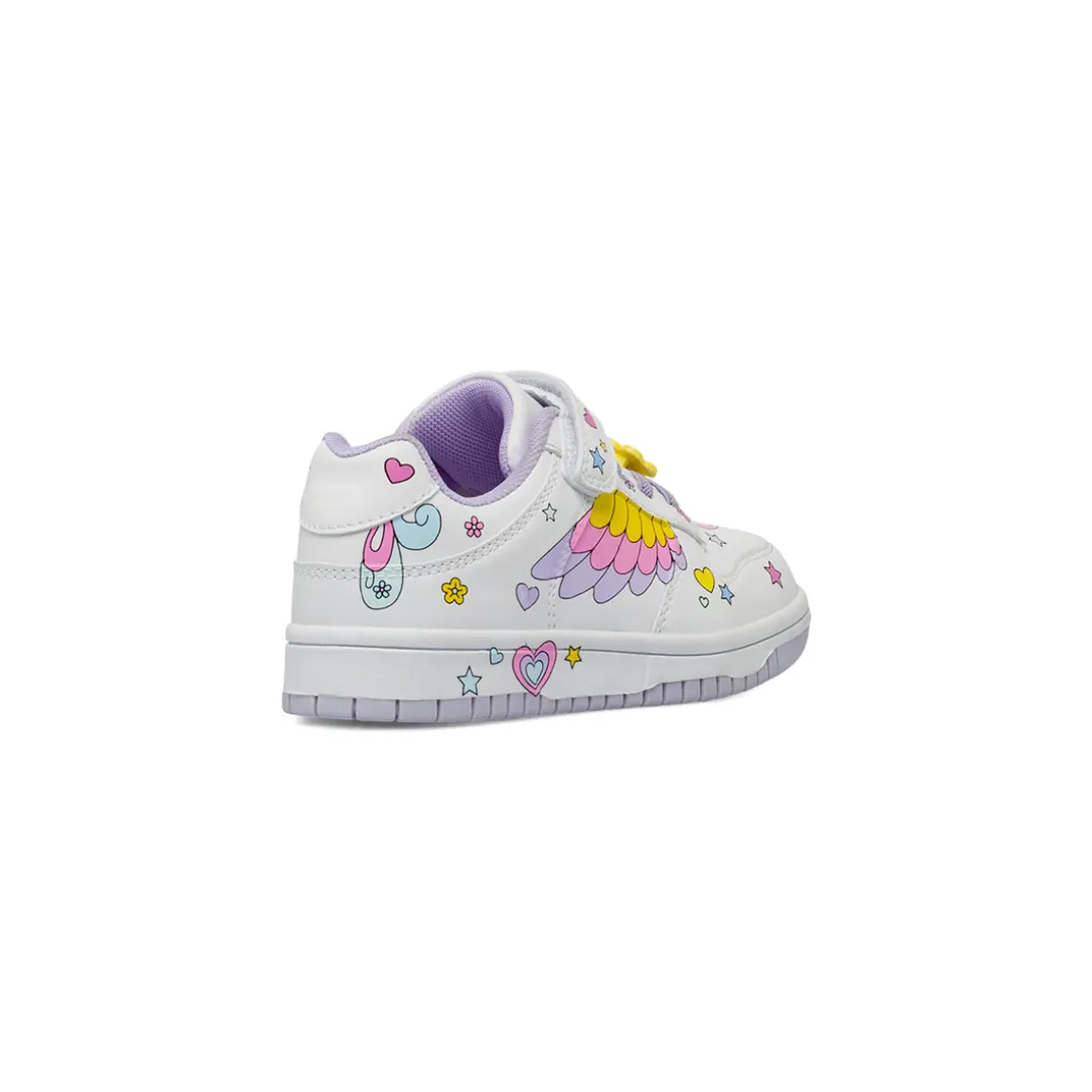 Sneakers da bambina Bianche con ali colorate Dieci Baci