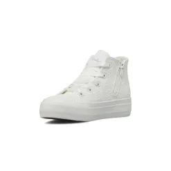 Sneakers da Bambina Bianche con fiori ricamati Dieci Baci