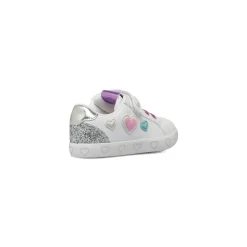 Sneakers da Bambina bianche con cuori colorati e glitter Dieci Baci