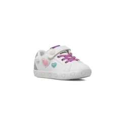 Sneakers da Bambina bianche con cuori colorati e glitter Dieci Baci