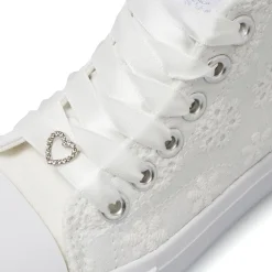 Sneakers da Bambina bianche con ricami floreali Le scarpe di Alice