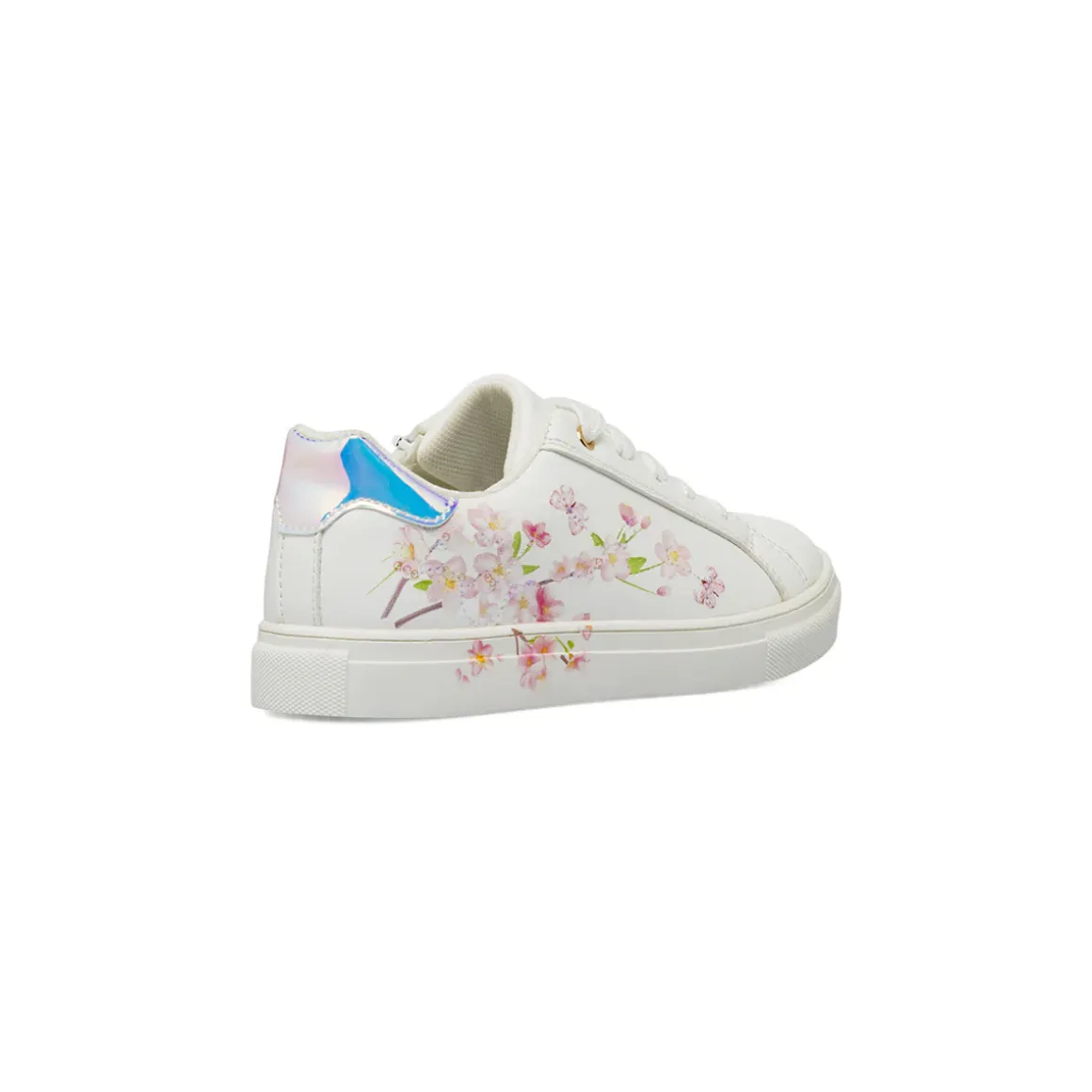 Sneakers da Bambina bianche con fiori e paillettes scintillanti Dieci Baci
