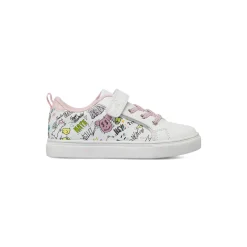 Sneakers da bambina bianche con stampa graffiti Dieci Baci