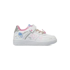 Sneakers da bambina bianche con stampa cuori Dieci Baci