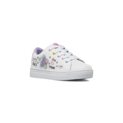 Sneakers da bambina bianche con stella iridescente Dieci Baci