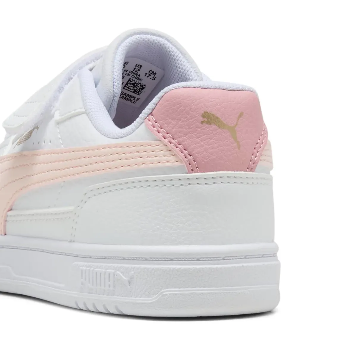 Sneakers da bambina bianche con dettagli rosa Caven III Puma AC+ PS