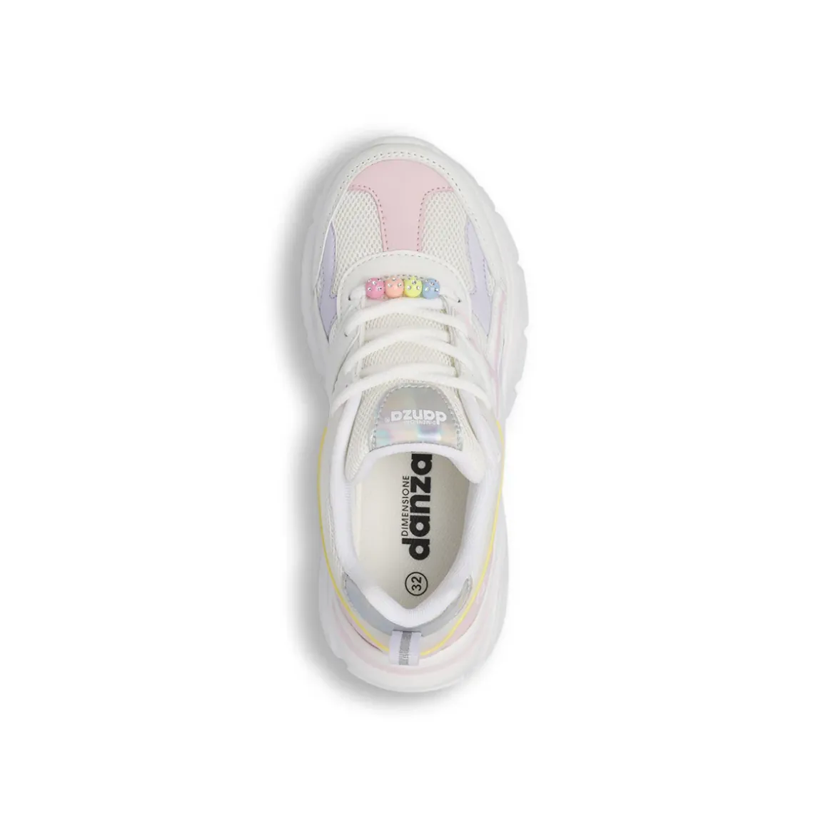 Sneakers da Bambina bianche con dettagli pastello Dimensione Danza
