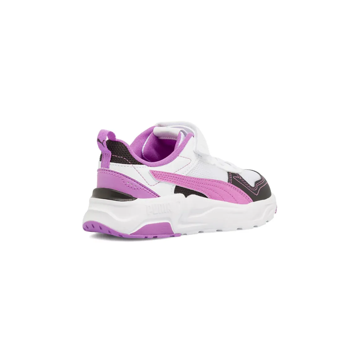 Sneakers da Bambina bianche e lilla in mesh con velcro Puma Trinity 2