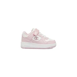 Sneakers da Bambina bianche e rosa con glitter e velcro Champion