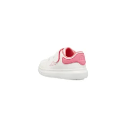 Sneakers da bambina bianche Kappa con strappo e dettagli rosa