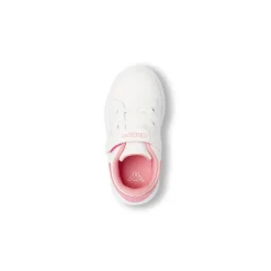 Sneakers da bambina bianche Kappa con strappo e dettagli rosa