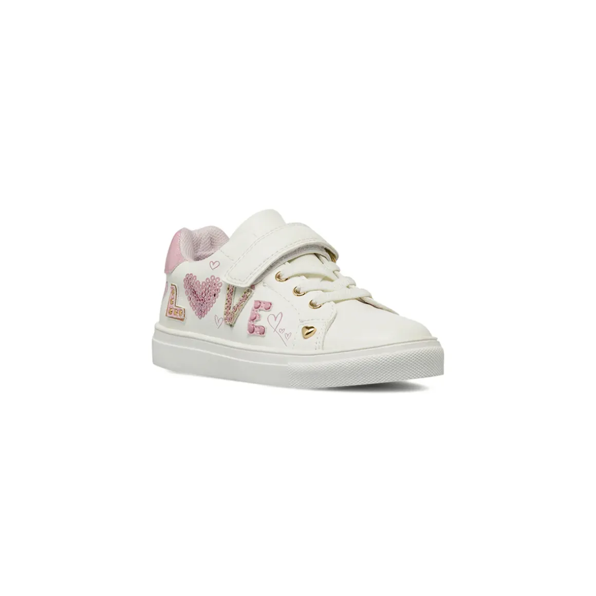 Sneakers da Bambina bianche Le scarpe di Alice con strappo e glitter
