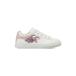 Sneakers da Bambina bianche Le scarpe di Alice con fiori glitter e zip