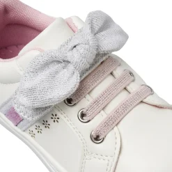 Sneakers da bambina bianche Le scarpe di Alice Primi passi con fiocco