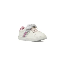 Sneakers da bambina bianche Le scarpe di Alice Primi passi con fiocco