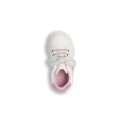 Sneakers da bambina bianche Le scarpe di Alice Primi passi con fiocco