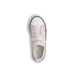 Sneakers da Bambina e Ragazza Bianche con dettagli fucsia a cuore Swish Jeans