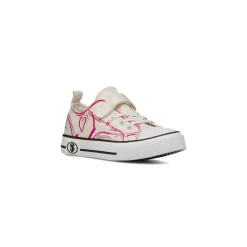 Sneakers da Bambina e Ragazza Bianche con dettagli fucsia a cuore Swish Jeans